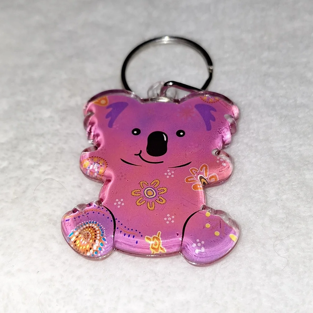 Pink koala bear keychain
